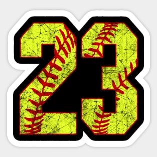 Fastpitch Softball Number 23 #23 Softball Shirt Jersey Uniform Favorite Player Biggest Fan Sticker